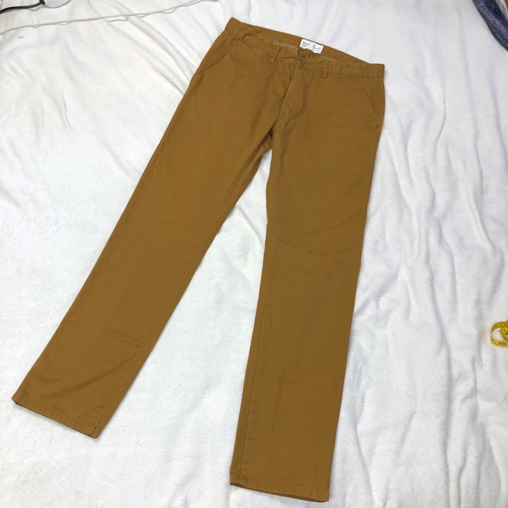 Denim&Co Like New Men's Tan 100%Cotton Slim Fit Chino Pants 32X32